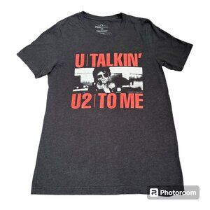 U Talkin U2 To‎ Me Graphic Tee Shirt Podswag Official Merchandise Black
